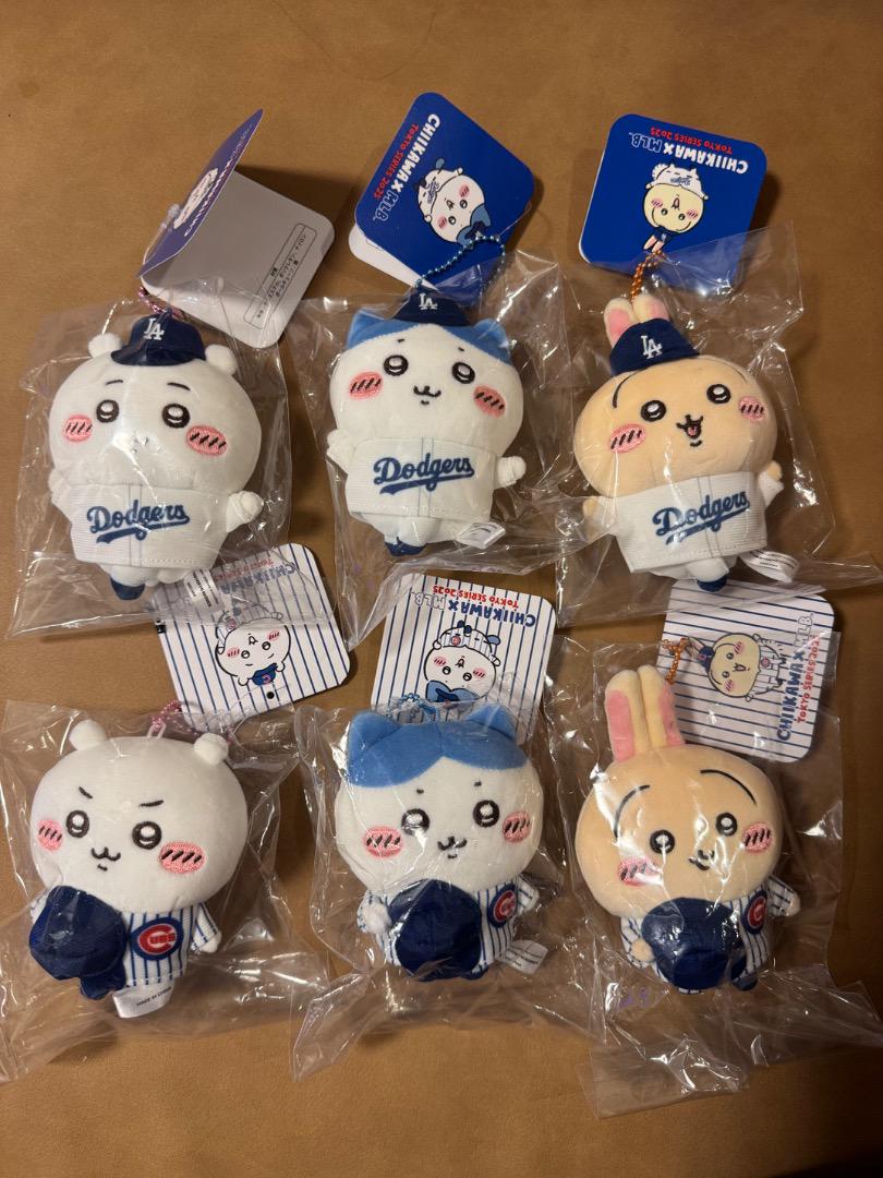 

MLB 2025 Tokyo Series Chikawa Dodgers Cubs Plush Mascot 6 Types Set