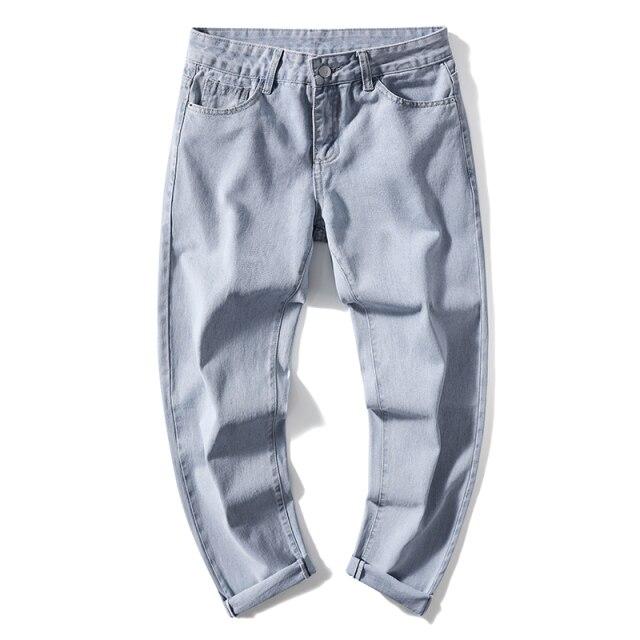 Marca de alta gama hombres sueltos pantalones anchos -piernas pantalones de moda  moda juvenil ropa de calle casual pantalones vaqueros rectos 2021 pantalones  masculinos de otoño comprar a buen precio — entrega