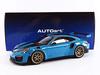AUTOart 1/18 Scale Porsche 911 (991.2) GT2 RS Weissach Package Blue/Carbon Black Finished Model 78175