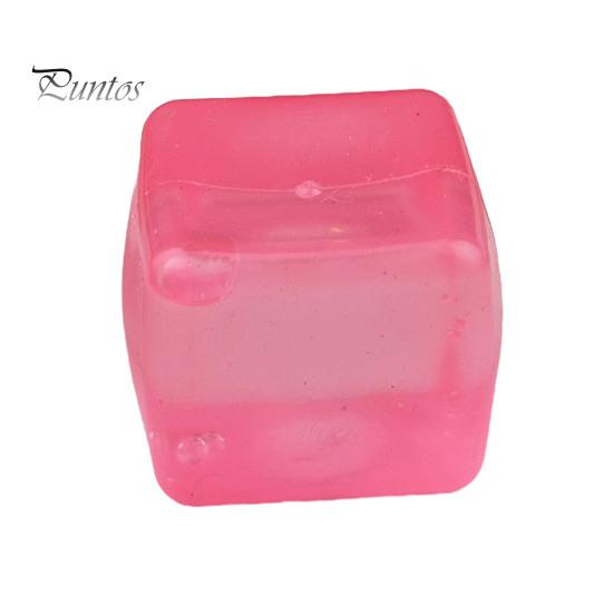 Hand Exercise Ball Anxiety Relief Stress Cube Toy, Clear Frosted Squeeze Toy Snowflake Glitter Ice Sensory for Students Workers Tool