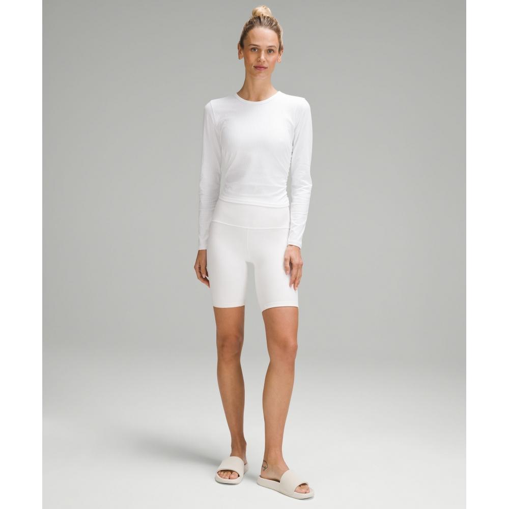 Lululemon All It Takes Ribbed Nulu Long Sleeve Shirt whIte