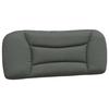 VidaXL Headboard Cushion, Reading Pillow with Zipper, Reading Cushion for Bed Bedroom, Grey 374550