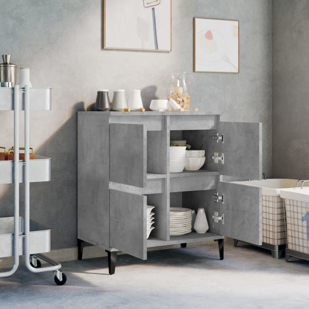 vidaXL Sideboard Concrete Grey 60x35x70 Cm Wood-based Panel