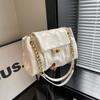Fashion shoulder bag women's casual retro large-capacity shoulder messenger bag diamond embroidery thread chain bag