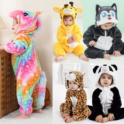 Baby-Strampler, Kigurumi, Tier, Leopard, Husky, Giraffe, Cosplay, warme Kapuzenpyjamas für Kleinkinder, Jungen und Mädchen, Kleidung für Neugeborene, Pyjama-Kleidung