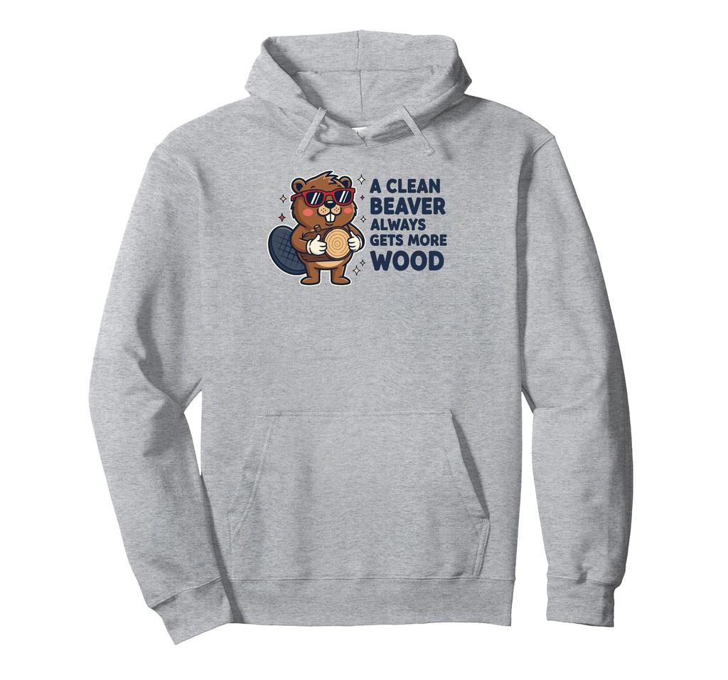 Funny Beaver Sunglasses Woodworking Pun Cartoon Hoodie