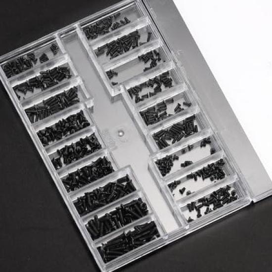 PC Screw Mini for Eyeglass Watch Screw PC Assembly Set, Screwdriver, Repair, Repair, Maintenance, Replacement, (4-box set, Size M2-3, Length 2-10mm)