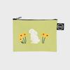 Grove Bunny Lime Embroidered Pouch