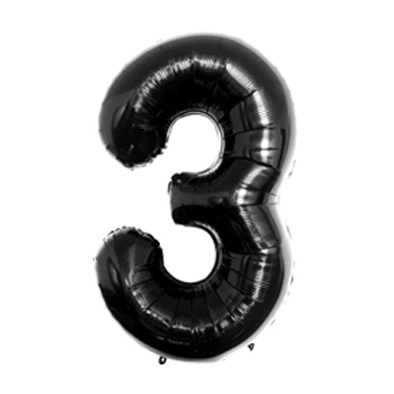 Small Digital Balloon 16-Inch Us Version Of Thin Body Decoration Birthday Party Aluminum Film Balloon Digital Balloon