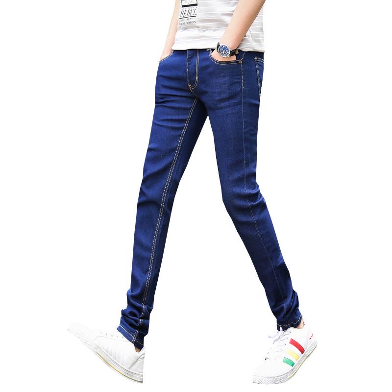 Pánské džíny slim fit ve stylu Korean - Podzim/Jaro Jednobarevné