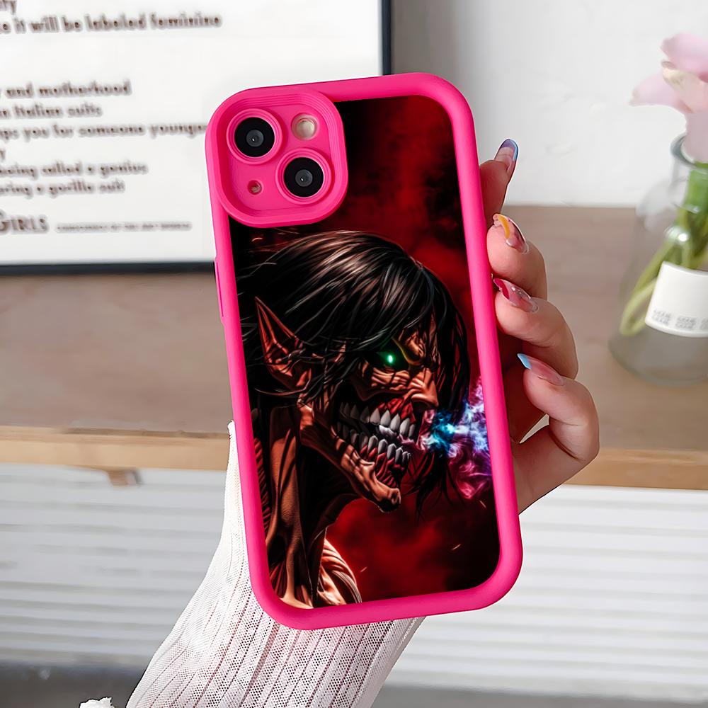 

AOT Eren Yeager Thicken TPU Mobile Phone Case for iPhone 17 16 15 14 13 12 11 Air Pro Max Plus Colorful Cover iPhone17 Pro Max