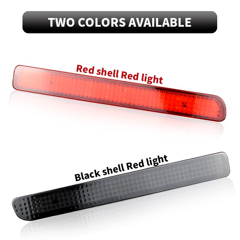 2PCS Smoked/Red Lens Red LED Car Rear Bumper Reflector Tail Brake Lights Rear Fog Lights For Land Rover Discovery 3 LR3 4 LR4