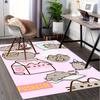 Pusheen, Melk, Heksenkantoor Tapijt Zacht Polyester Entree Tapijt Wasbaar Antislip Machine Wasbaar