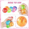 Factory Straight Hair Color Glitter Pressure Ball Children Pressure Relief Squeeze Vent Grape Ball
