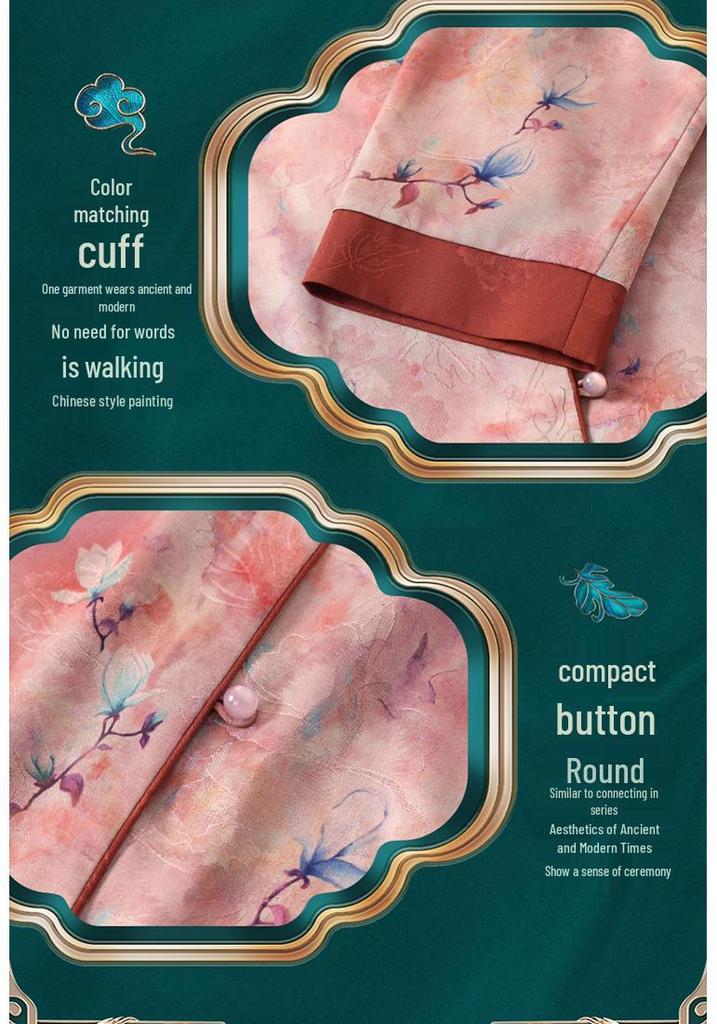 Imitation Silk Shirt for Elderly Women - Chinese National Style