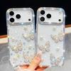 For iPhone 17 Pro Max Case Rhinestone Edge Pearl Butterfly Decor TPU+PC IMD Phone Cover