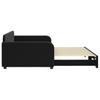 Extendable Daybed Black 100 x 200 cm Velvet