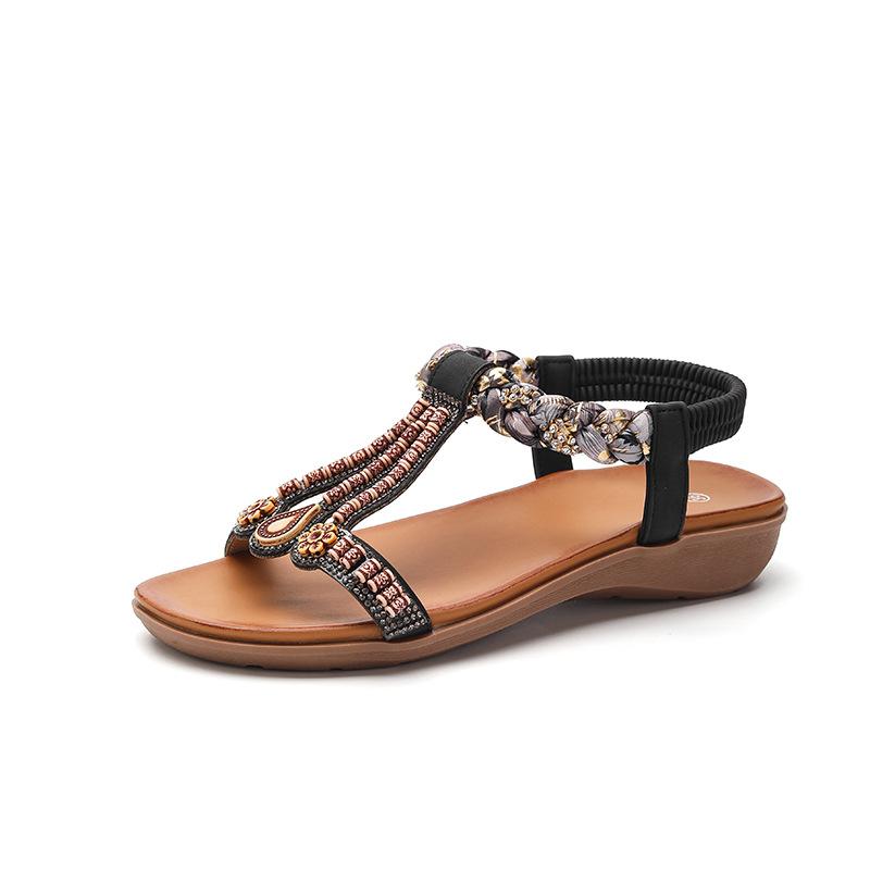 Sommer Neue Vielseitige Mode-Trend Damen Sandalen Elastisches Band Leichte Bequeme Sandalen