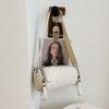 Rhombus indentation temperament simple small fresh shoulder messenger bag spring and summer cylinder bag fashion