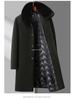 Men's Mid-length Woolen Coat - Thickened Chenille Jacket for Middle-aged & Elderly, Plus Velvet Winter Top
