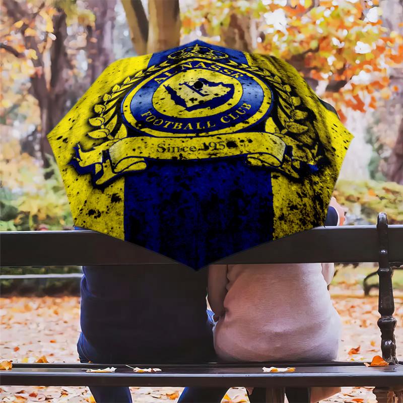 1 PC Automatic Folding Umbrella - Alnassr Pattern Portable Foldable Design With 8 Ribs Christmas Birthday Gifts