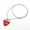 Elegant and Sparkling Watermelon Necklace Pendant, with A Cute and Playful Fruit Style Design, Exquisite and Vibrant Women's Jewelry Item.