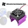Heat Sink With Cooling Fan for 110 Scale Electric RC Car 540  550  3650 Motor (Purple)