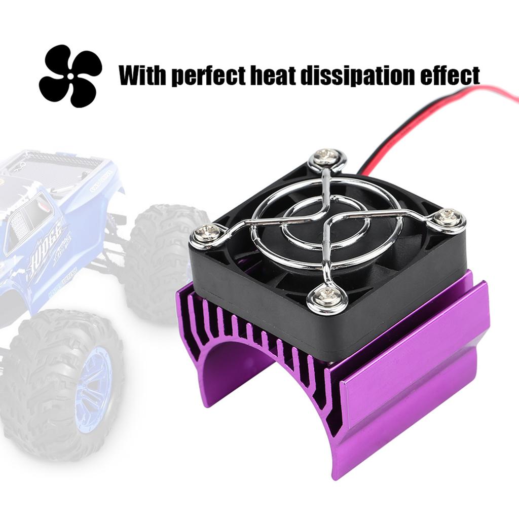 Heat Sink With Cooling Fan for 110 Scale Electric RC Car 540  550  3650 Motor (Purple)