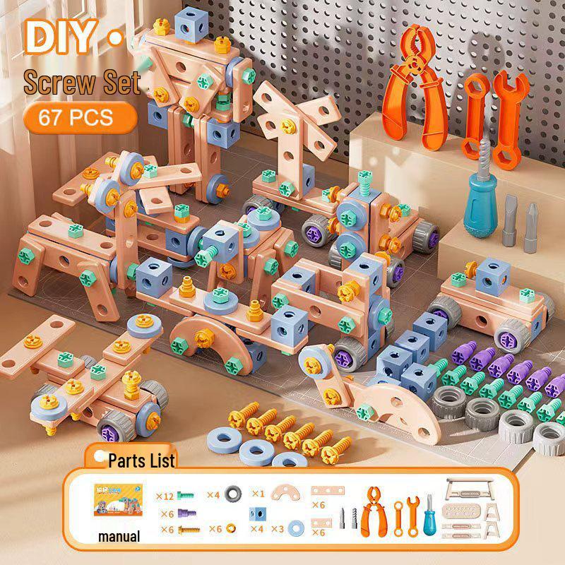 Kids DIY Assembly Tool Set: Electric Drill & Screwdriver Educational Toy