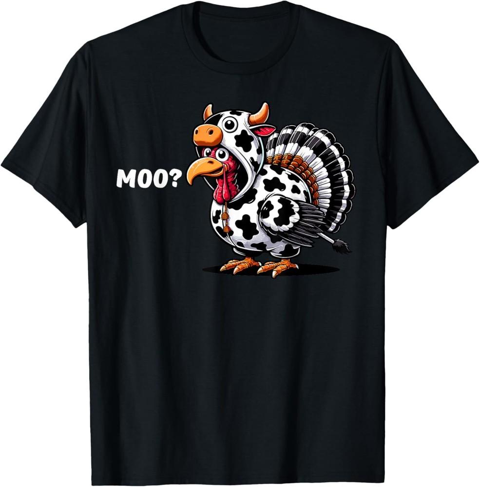 

Turkey Moo Funny Thanksgiving T-Shirt XL
