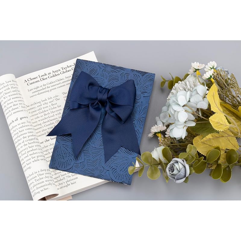 [Tekdeere]Width 50mm Solid Navy Grosgrain Ribbon, Perfect for Gift Wrapping, Sewing, Hair Accessories, Wedding Decorations - 22 Meters/roll