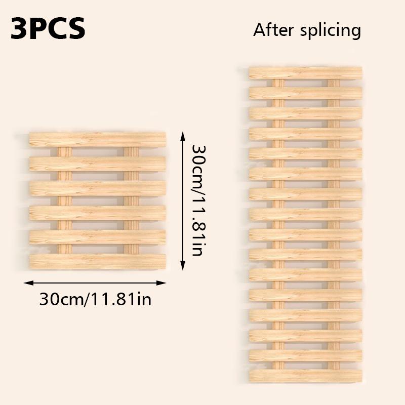 1/2/3/4pcs Wooden Hanging Rack Bohemian Anti-corrosion Flower Shelf Layout Living Room Potted 30x30cm