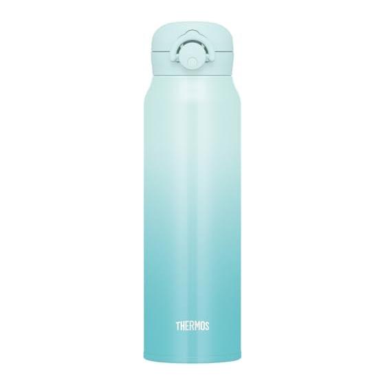Thermos Water Bottle, Vacuum Insulated Mobile Mug, 750ml, Aqua Green, Easy to Clean with Removable Spout, Lightweight Type, One-touch Open, Stainless