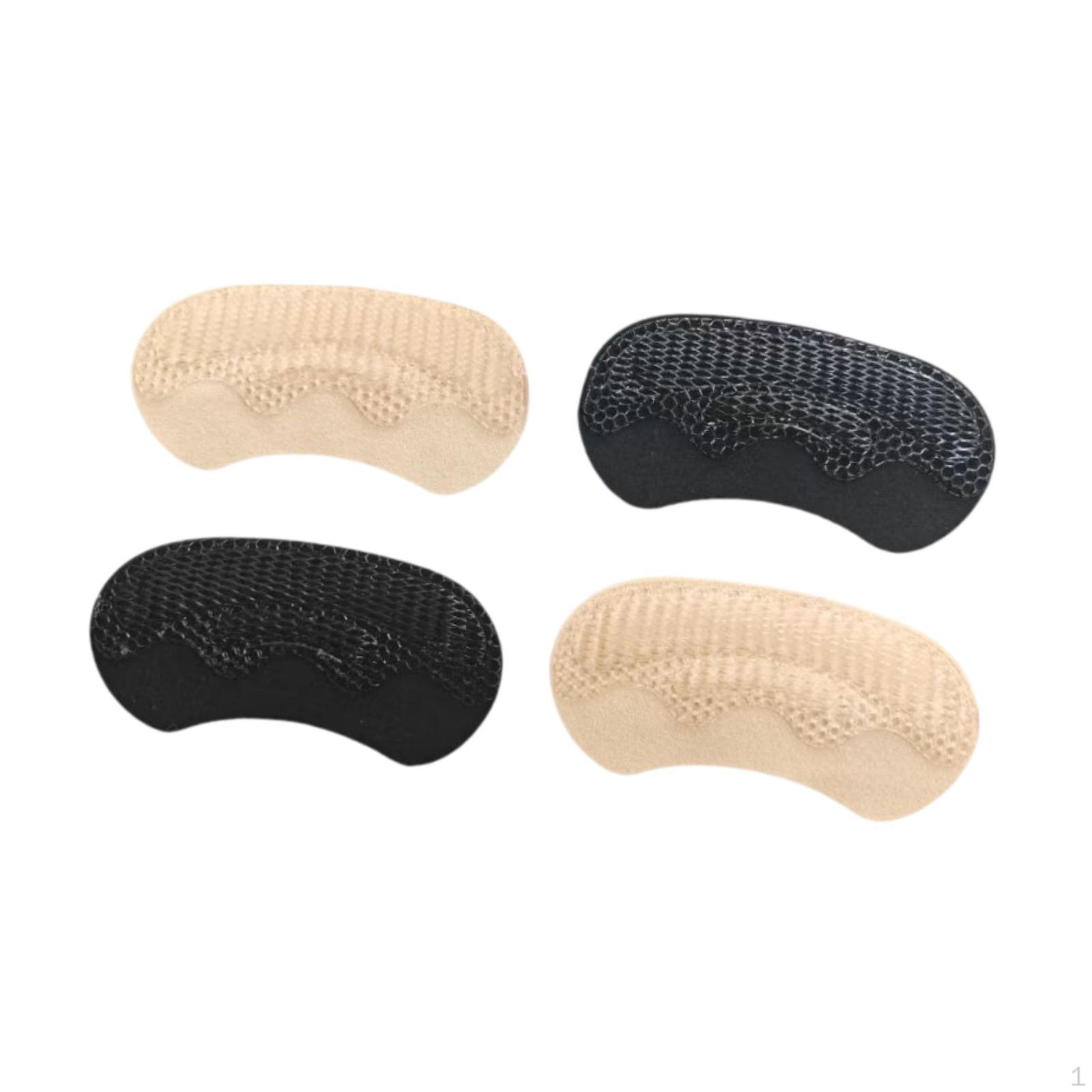 

4 Pieces Heel Cushion Pads Inserts Shoe Pad Stickers Grips Men Women black sink color