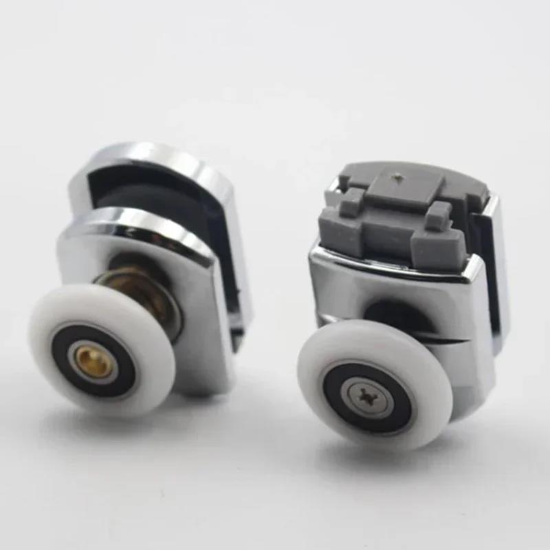 New Bathroom Door Rollers Home Pulley Wheels Glass Sliding Aluminum Shower Room Cabin Replacement Doors Accessories