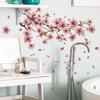 Painted Plum Blossom Petals Self Adhesive Wall Sticker for Bedroom Living Room Background Decor