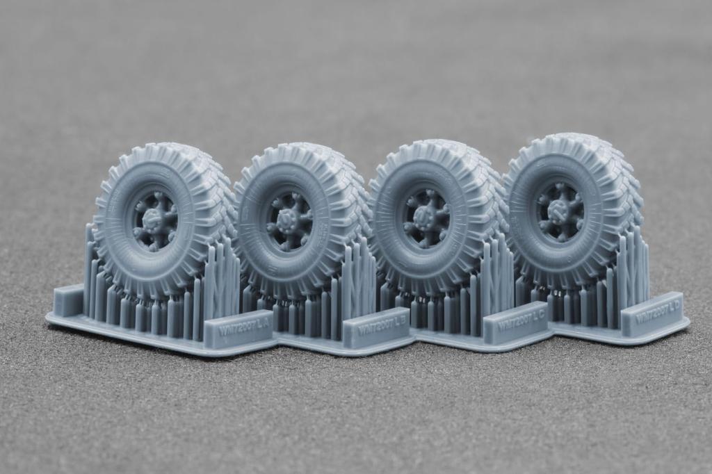 scale Wheel Set for plastic model SCXWM72007 Scale-X 1/72 CHMZAP-5247G Semi-Trailer (9 wheels) Trumpeter/Takom, kit, (Military Vehicle)