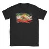 Flag With Lion And Sun Persian Heritage Unisex Unisex T Shirts Pahlavi Funny Tees Crewneck Tshirt Cotton Gift Tops