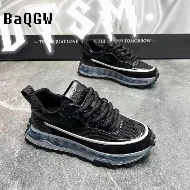 Sneakers Casual Mens Designer Retro Running Shoes Fashion Microfiber Leather Fabric Breathable Increased Internal Platform Shoes