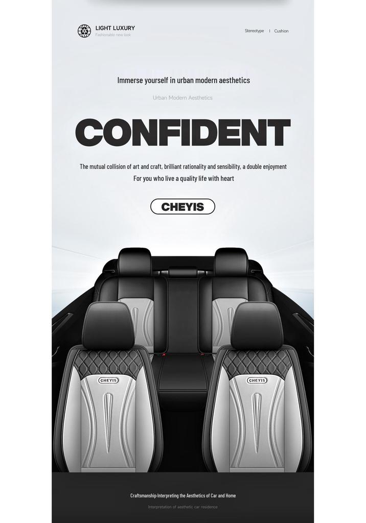 Leather Car Seat Cushion Cover - Full Coverage, All-Season Style