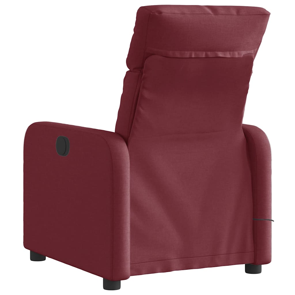 Electric Massage Chair Wine Red Fabric