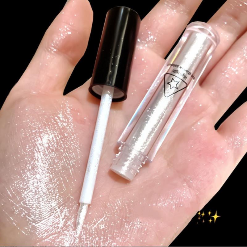Sombra de olhos com glitter pigmentado frito de 4 cores, purê de batata, lantejoulas, luz de contas, à prova d'água, cosmético para os olhos, unicórnio