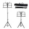 TOPAIM Lightweight Folding Music Stand with Storage Height and Angle Steel Suitable for Live and Recitals Bag, Adjustable, Extendable, Portable,