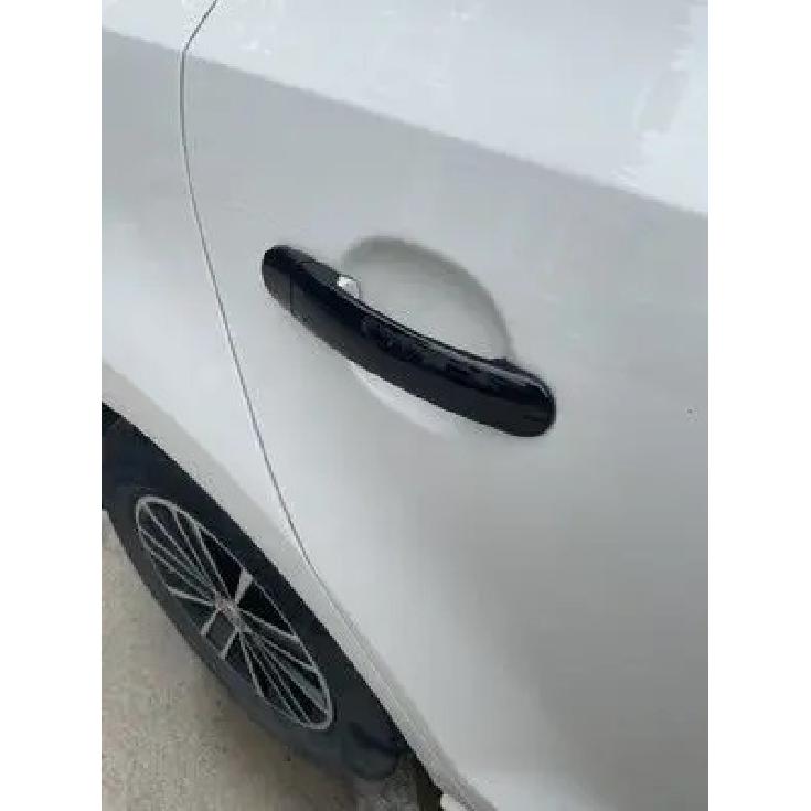 Für VW Polo 2010 2011 2012 2013 2014 2015 2016 2017 Schwarz Chrom Auto Türgriffabdeckungen Auto Zubehör Styling Aufkleber