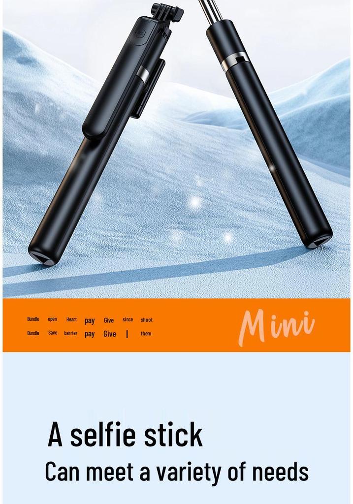 Portable Bluetooth Selfie Stick with Fill Light & Tripod
