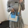 Vintage Multicolor Canvas Faux Leather Tote Bag For Women Commuter Shoulder Crossbody Bag With Detachable Strap For Office