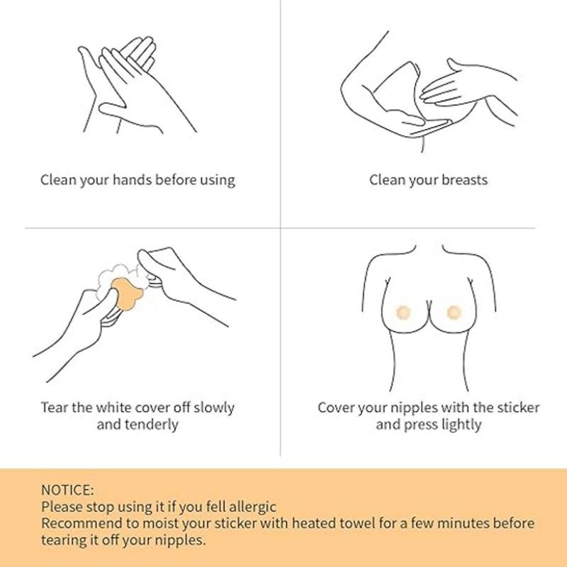 Invisible chest pads, disposable nipple covers, nipple shields, non-woven nipple pads, seamless nipple covers, chest pads