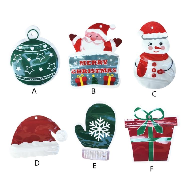 6Pcs Creative Christmas Present Bags for Family Gatherings Plastic Gift Containers Practical Candy Packaging Bag