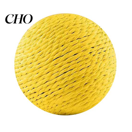 Safe Non-toxic Cat Chewer Faux Sisal Ball Toy, 8CM Large Scratch with Built-in Bell, Sound Bell Interactive Play Bite-Resistant Toy for Relieve Stress