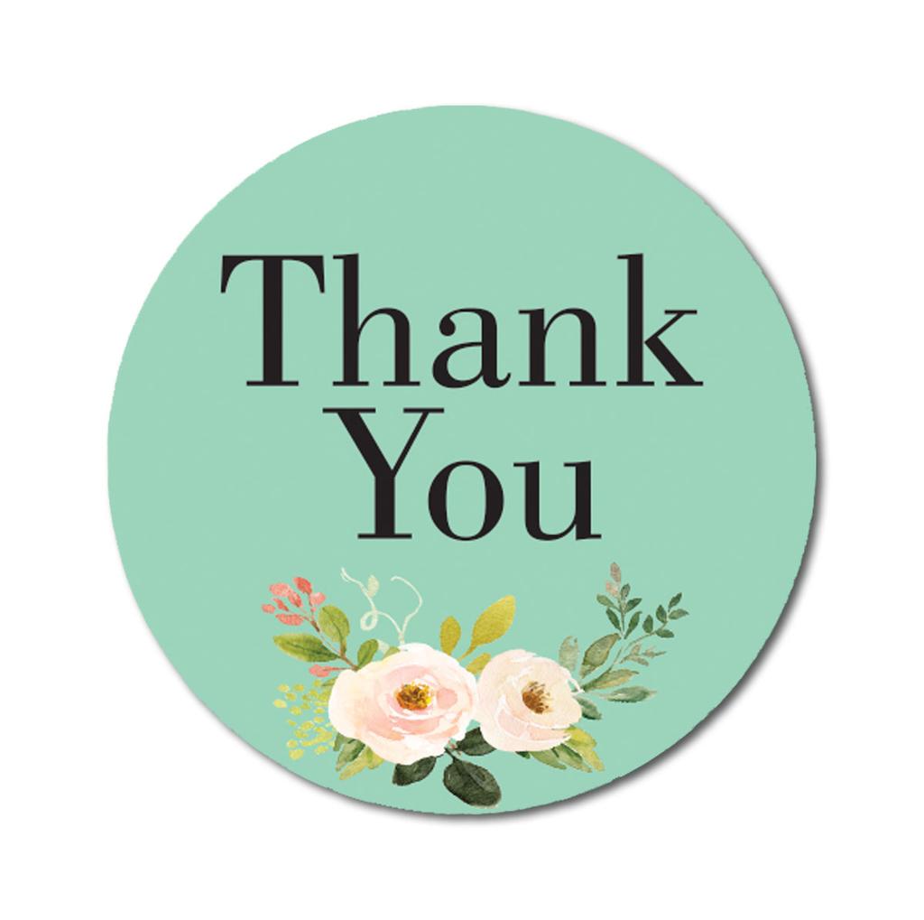 Darling Souvenir Round 1.6 Inches Peony Floral Baby Pink Thank You Stickers Wedding Gift-45